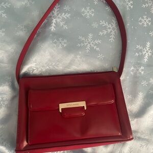 Enzo Angiolini Red Leather Shoulder Bag